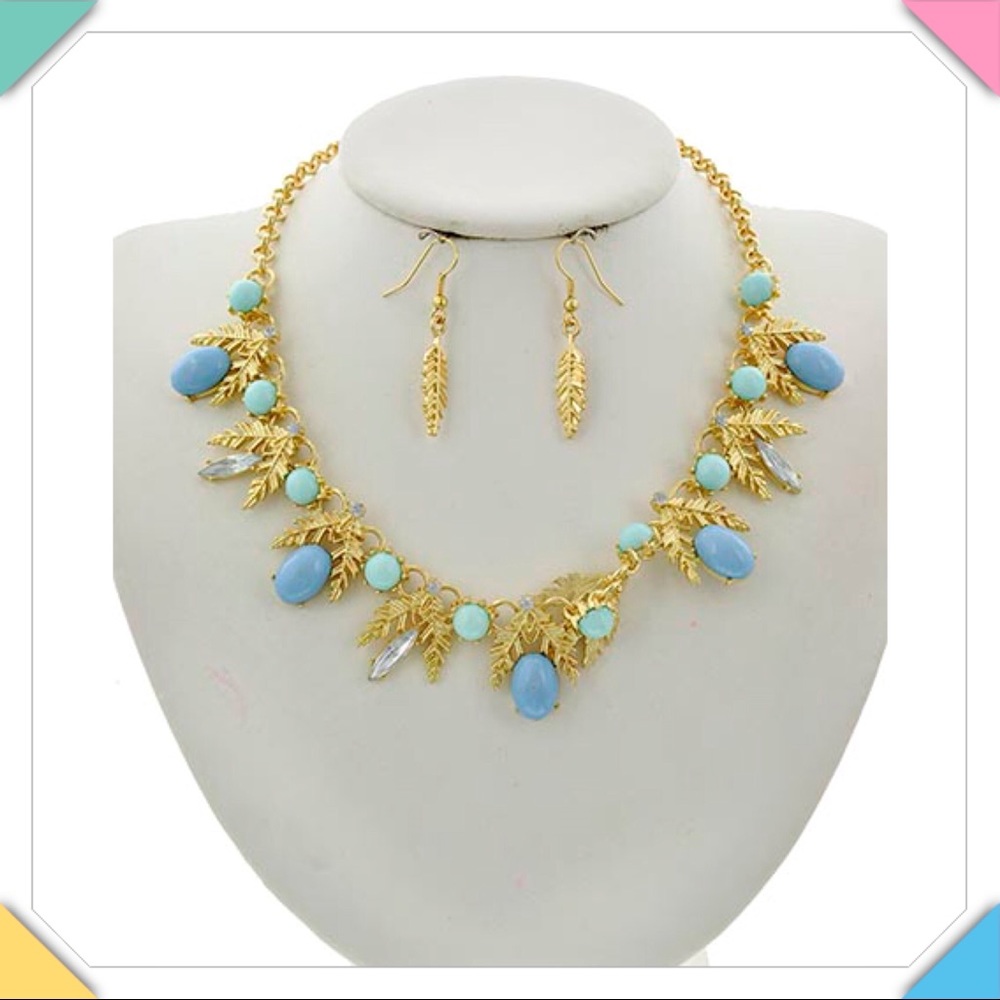 🛍New Blue Angel Necklace Set